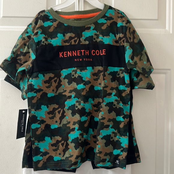 KENNETH COLE 3 PIECE SET: TEES/SHORTS: CAMO: NEW WITH TAGS: SIZE L (6) - Picture 5 of 8